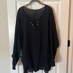 Sheer black blouse. Lane Bryant. Size 30/32.